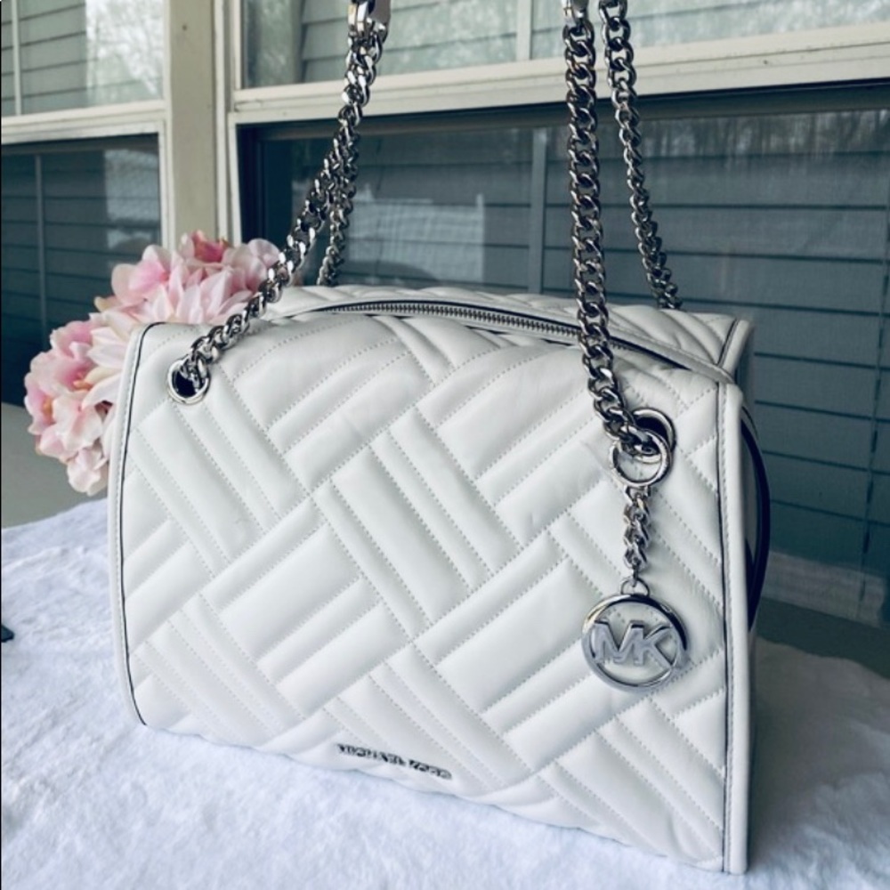 Authentic Michael Kors Kathy Large Quilted Satchel